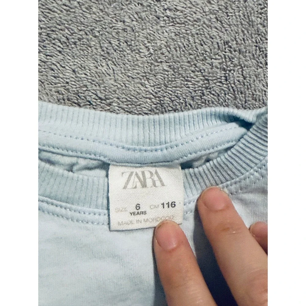 Zara 5 Shirts Bundle SZ 6 Boy Crew Neck Cotton‎ Embroidered Pocket Spring Summer